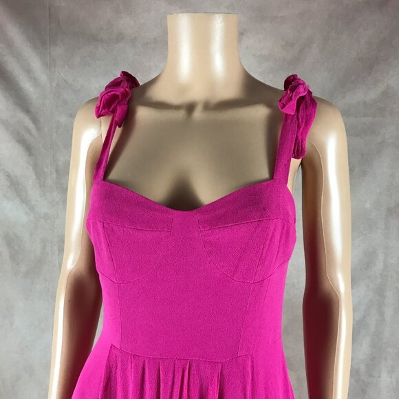 Steve Madden Fuchsia Bustier Midi Dress Size 6 - Picture 3 of 7